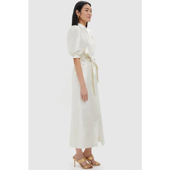 DESTREE White Long Smart Amoako Dress Size L NWT Retail $950 - Picture 3 of 6